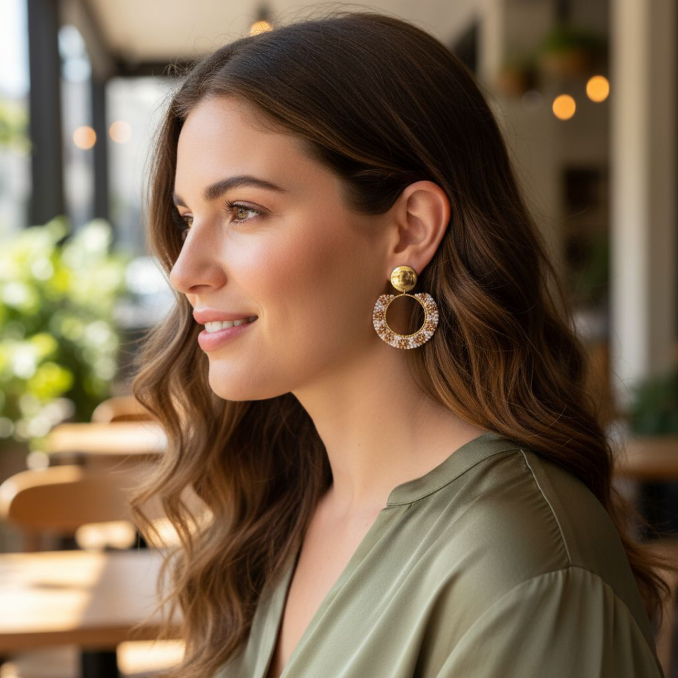 Boucles d’oreilles Hélène – Perles Miyuki